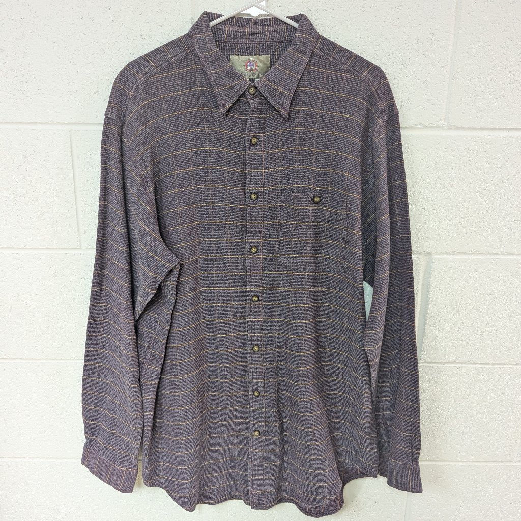 Vintage Button Down Long-Sleeve Shirt From The Territory Ahead, Xl-T